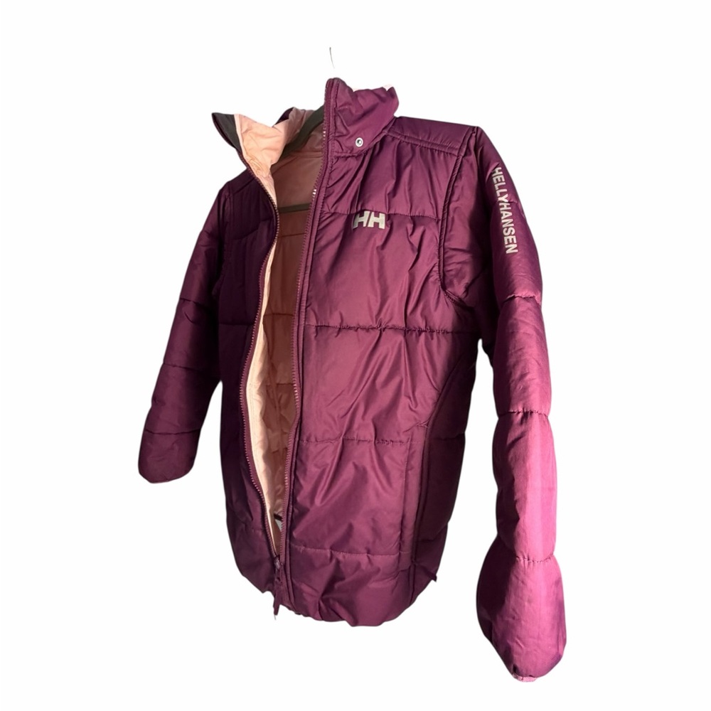 Helly Hansen Reversable Plum and Pink Quilted Puffer Jacket Womens Small